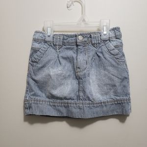 Toddler Girls Pinstripe Jean Mini Skirt
